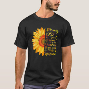 Februarieflicka Tillverkad År 1952 70:e Solsken Or T Shirt