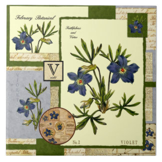 Februaris blomma kakelplatta