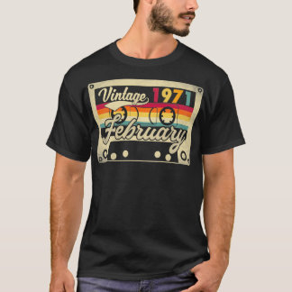 February 1971 51st Birthday Gift Vintage Retro 51  T Shirt