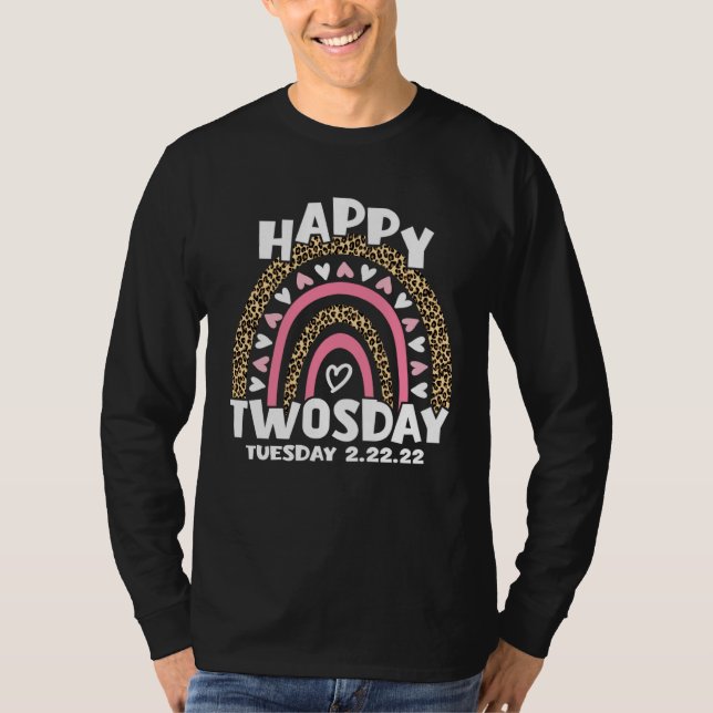 February 22nd 2022 2 22 22 Happy Twosday Tuesday 2 T Shirt (Framsida)