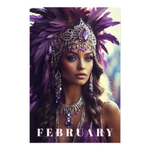 *~* FEBRUARY Headdress AP53 AMETHYST Boho Fototryck