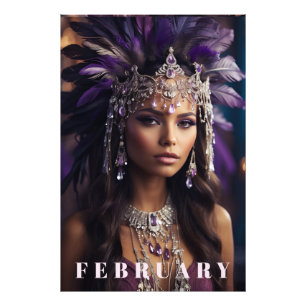 *~* FEBRUARY Headdress Boho AP53 AMETHYST Fototryck