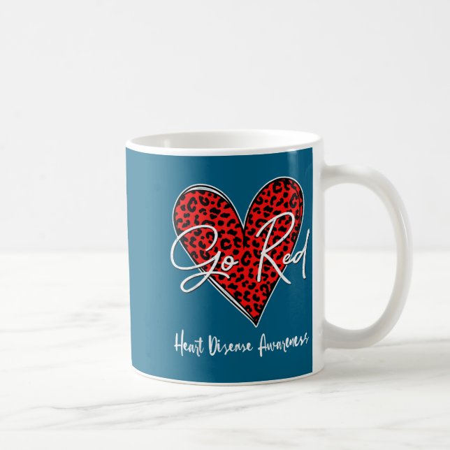 February Is Red Heart Health Heart Disease Awarene Kaffemugg (Höger)