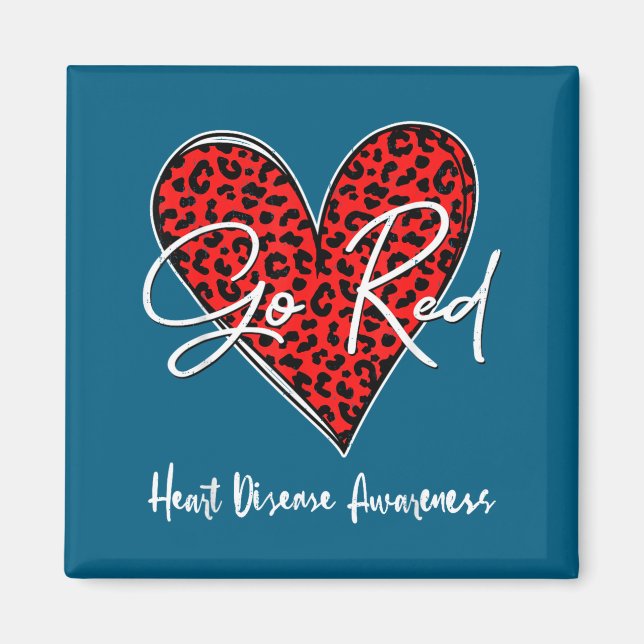 February Is Red Heart Health Heart Disease Awarene Magnet (Framsidan)