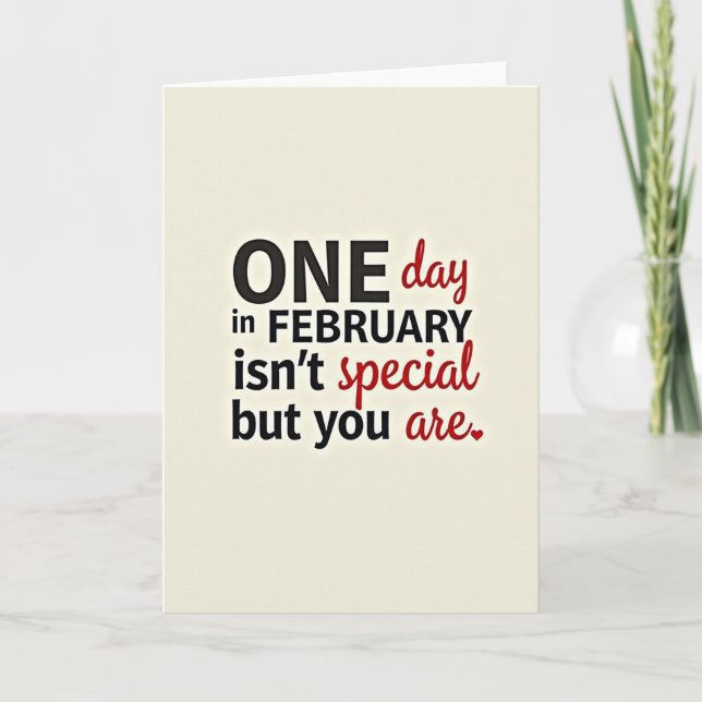 February You Are Always Special Card Kort (Framsida)