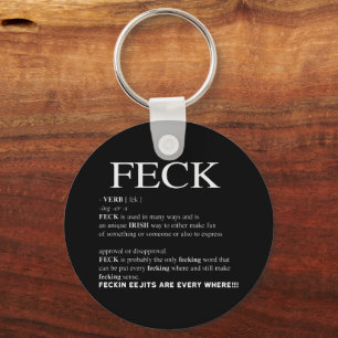 Feck Irish Definition lustig patrick Day Nyckelring