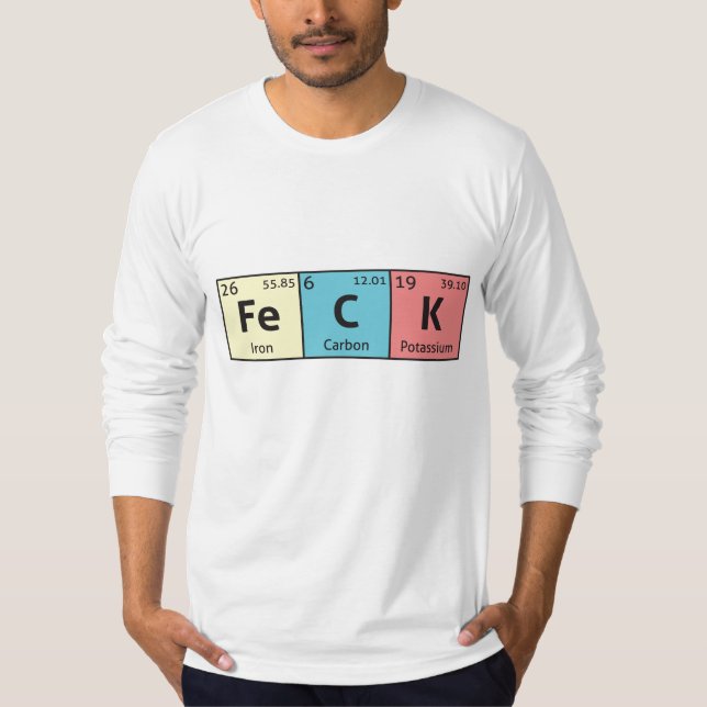 "Feck"-komedi-vetenskap t-shirt (Framsida)