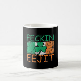 Feckin Eejit Ireland Slang flagga Ireland Kaffemugg