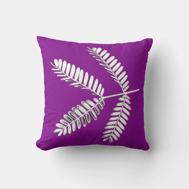 Feder Träd Löv Gren Cushion Dekorativ kudde (Framsida)