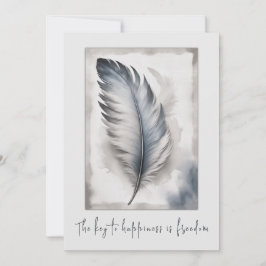 Feder Vogelfeder Freiheit Freedom Karte Grußkarte  Julkort