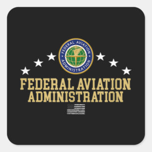 Federal Aviation Administration - FAA Fyrkantigt Klistermärke