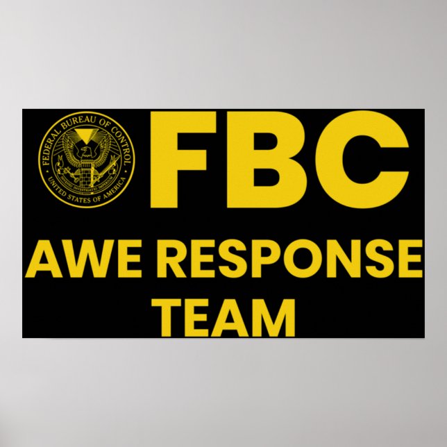 Federal Bureau of Control - AWE Response Team Poster (Framsidan)