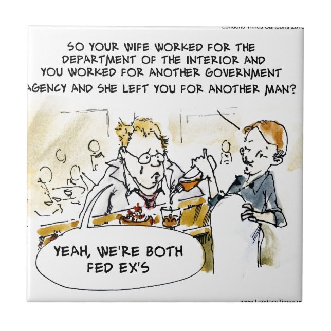 Federal Ex Spouse Funny Kakelplatta (Framsidan)