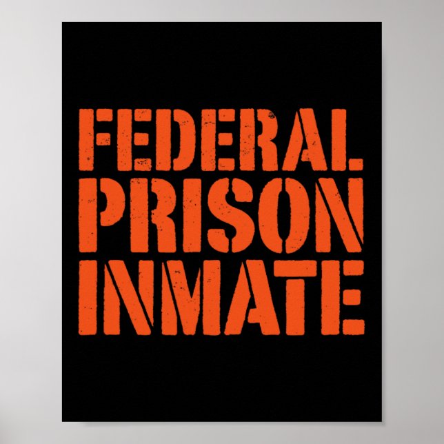 Federal Fison Jail Inmate Uniform Nummer Funny Ha Poster (Framsidan)