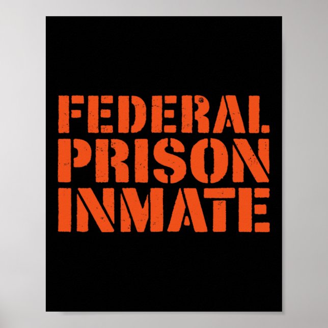 Federal Fison Jail Inmate Uniform Nummer Funny Ha Poster (Framsidan)