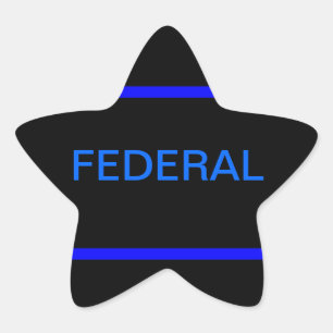 Federal LEO-dekal Stjärnformat Klistermärke