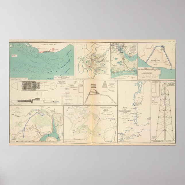 Federal Pt, NC Ft Pemberton Poster (Framsidan)