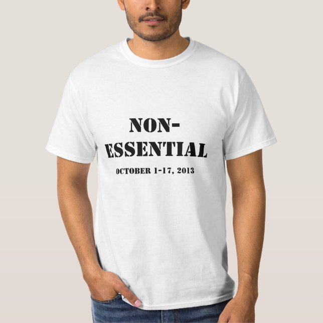 Federal regeringavstängningsskjorta: Oväsentlighet Tee Shirt (Framsida)