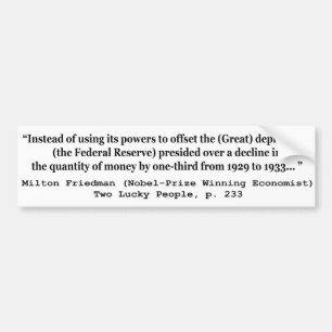 Federal Reserve & the Underbar Depression Bildekal