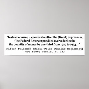 Federal Reserve & the Underbar Depression Poster