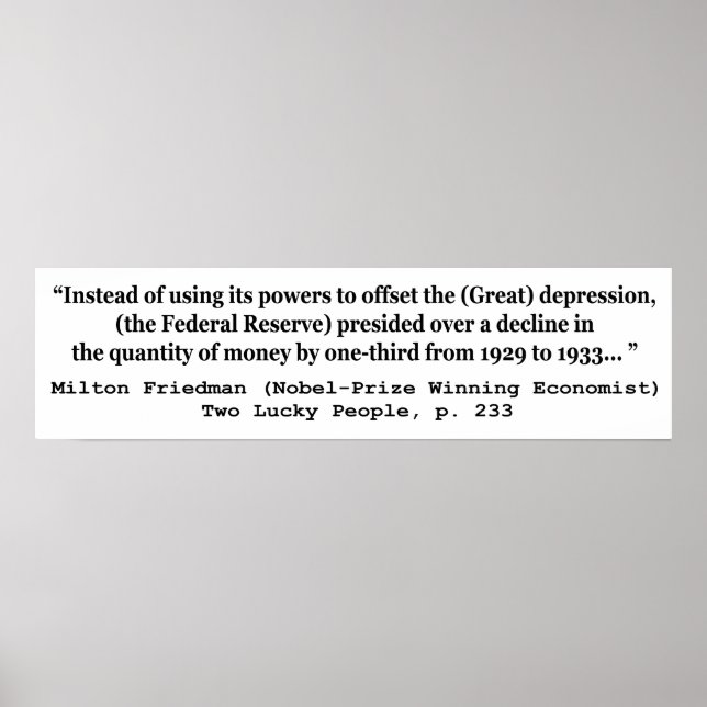 Federal Reserve & the Underbar Depression Poster (Framsidan)