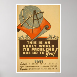 Federal Skolor Free 1938 WPA Poster