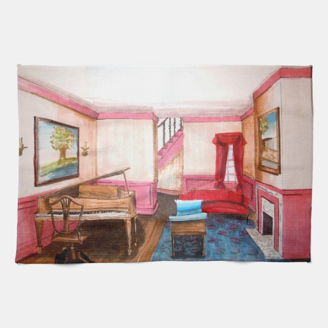 Federal Stil Salon Home American MoJo Kitchen Tow Kökshandduk (Horisontell)