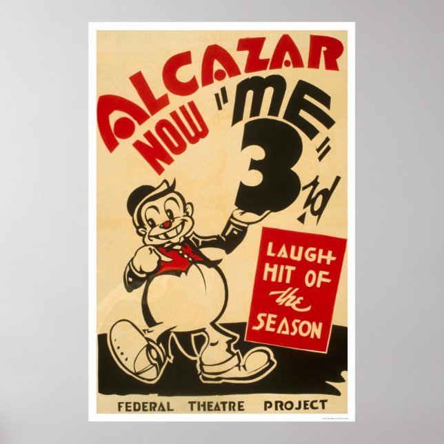 Federal Theater Comedy 1938 WPA Poster (Framsidan)