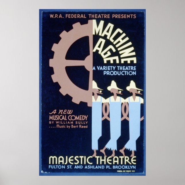 Federal Theater presenter a Musical Comedy WPA Poster (Framsidan)