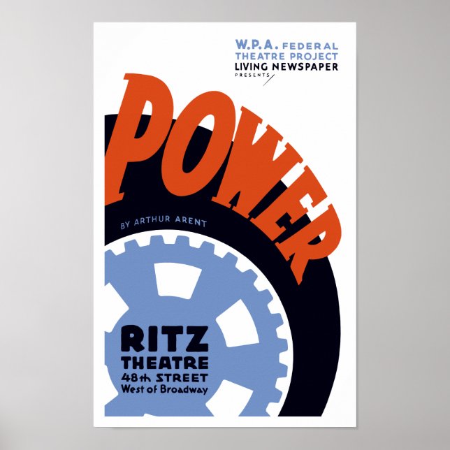 Federal Theater Project Presenter Power - WPA Poster (Framsidan)