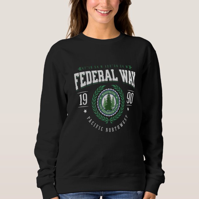 Federal Way Washington State Pine Tree WA Souvenir T Shirt (Framsida)
