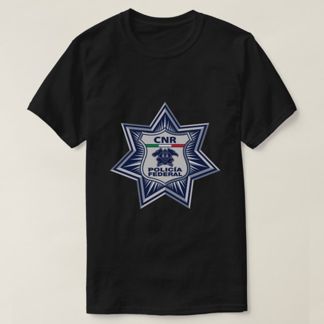 Federala polisens logotyp (Mexiko) - Logotyp de la T Shirt (Design framsida)