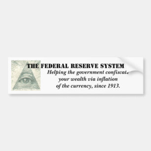 Federalt reservera systeminflation av valutan bildekal