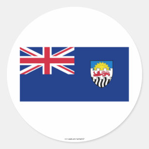 Federation av den Rhodesia och Nyasaland flagga Runt Klistermärke