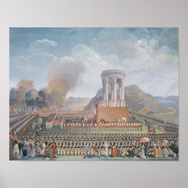 Federationens festival, 14 juli 1790 poster (Framsidan)