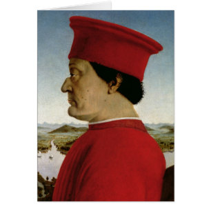Federigo da Montefeltro hertig av Urbino, c.1465 Hälsningskort