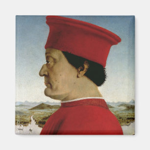 Federigo da Montefeltro hertig av Urbino, c.1465 Magnet