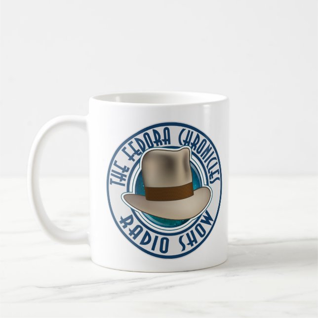 Fedora Chronicles Radio Show - in Blue! Kaffemugg (Vänster)