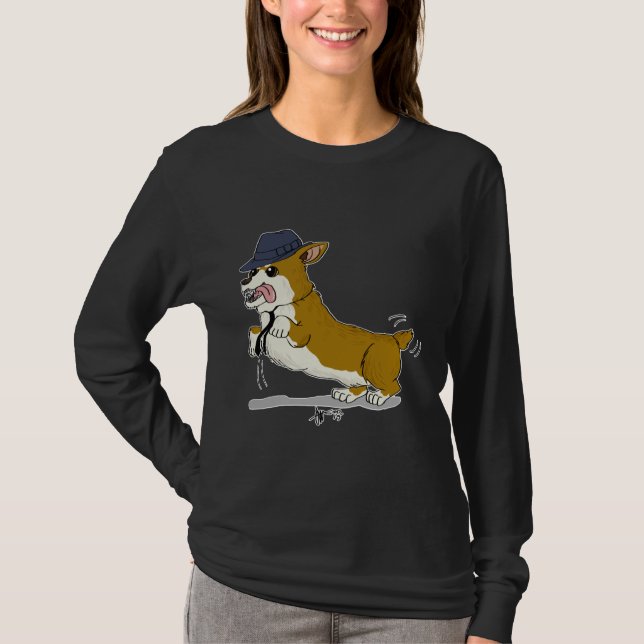 Fedora Corgi T Shirt (Framsida)