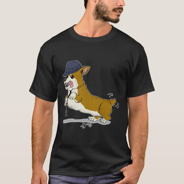 Fedora Corgi T Shirt (Framsida)