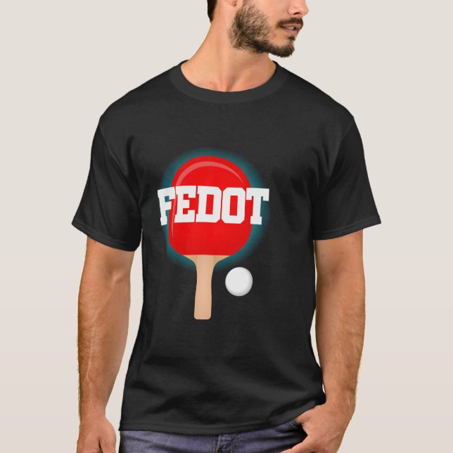 Fedot Namn Boys Bord Tennis Ping Pong Game Racket T Shirt (Framsida)
