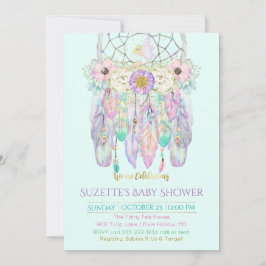 Fedrömstoppare Boho något färgpapper Inbjudningar