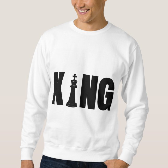 Fedt Schackkung Tröja  Lång Ärmad Tröja (Framsida)