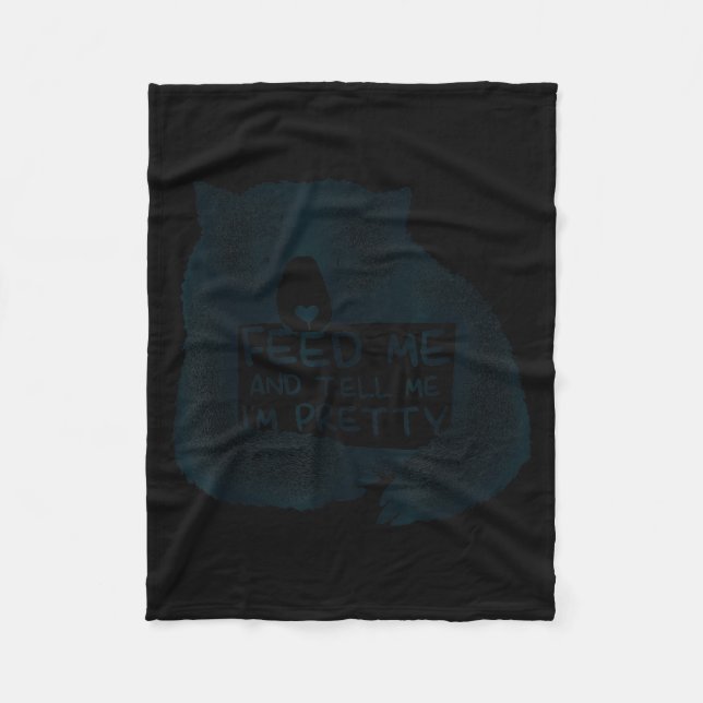 Feed Me And Tell Me I'm Pretty Brown Bear  Fleecefilt (Framsidan)