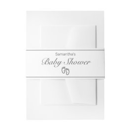 Feed Modern Minimalist White Black Shower Band För Inbjudningskort