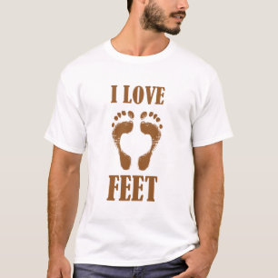 Feed Sulor fotavtryck - luddig utskrift Kärlek T Shirt