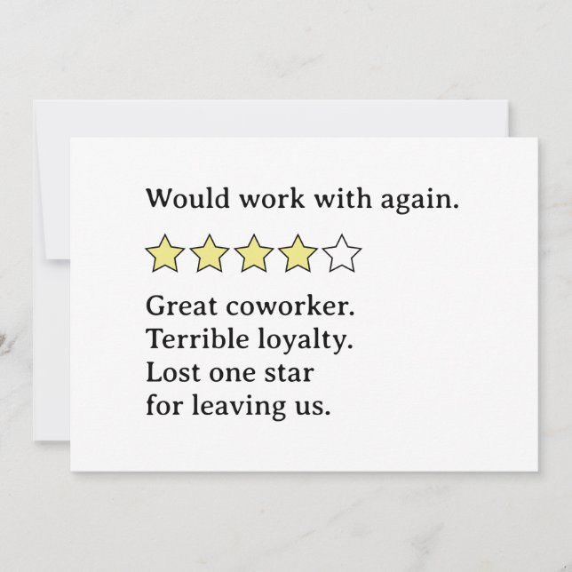 Feedback för blandad medarbetare - Startar och Sho Inbjudningar (Framsida)