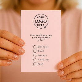Feedback | Modern Undersökningskort om minimal Log Visitkort