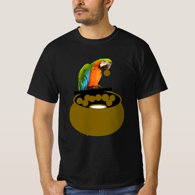 feeding parrot t shirt (Framsida)