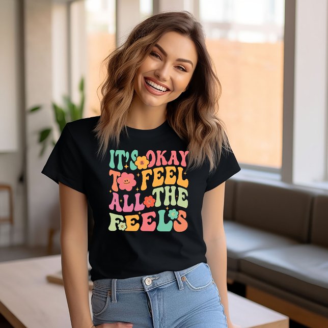 Feel all the Feels Mental Health T Shirt (Skapare uppladdad)